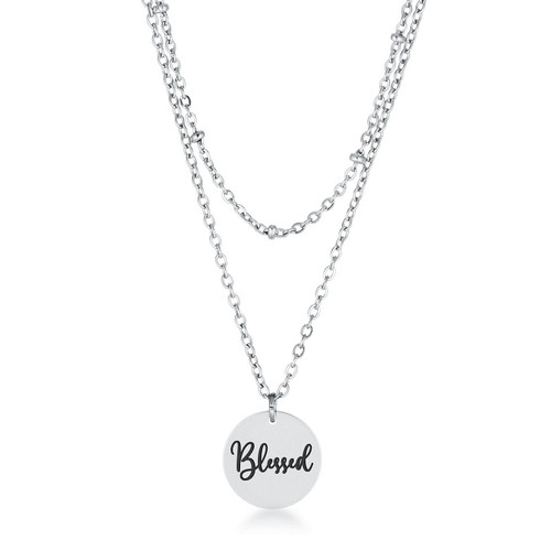 Delicate Stainless Steel Blessed Necklace