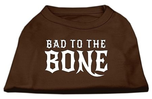 Bad to the Bone Dog Shirt Brown XS