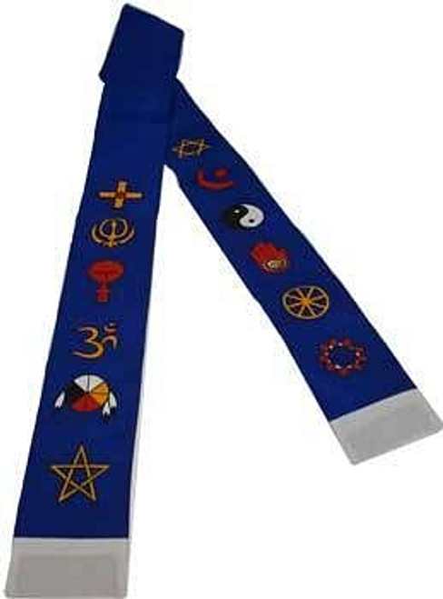 Interfaith Minister's Stole blue/ white Interfaith Minister's Stole blue/ white