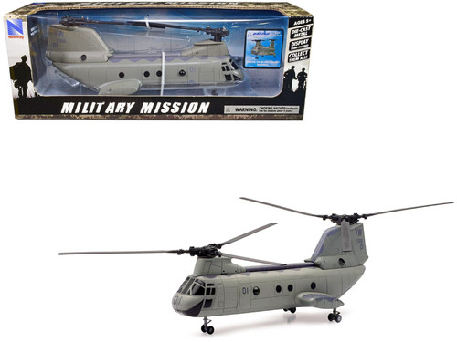 Boeing CH-46 Sea Knight Helicopter Olive Drab "United States Marines" "Military Mission" Series 1/5 F977-25893