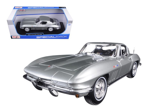 1965 Chevrolet Corvette Silver "Special Edition" 1/18 Diecast Model Car by Maisto F977-31640s