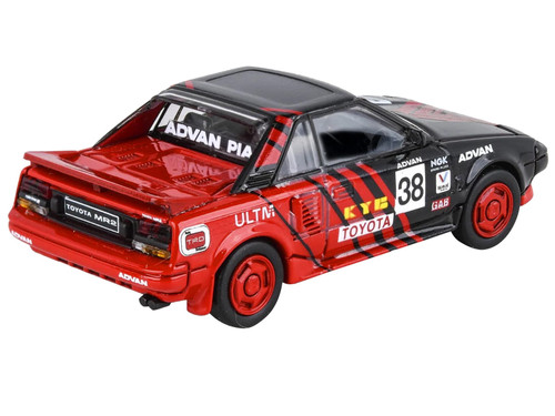 1985 Toyota MR2 MK1 RHD (Right Hand Drive) #38 Red and Black "Autocross Livery" 1/64 Diecast Model  F977-PA-65364