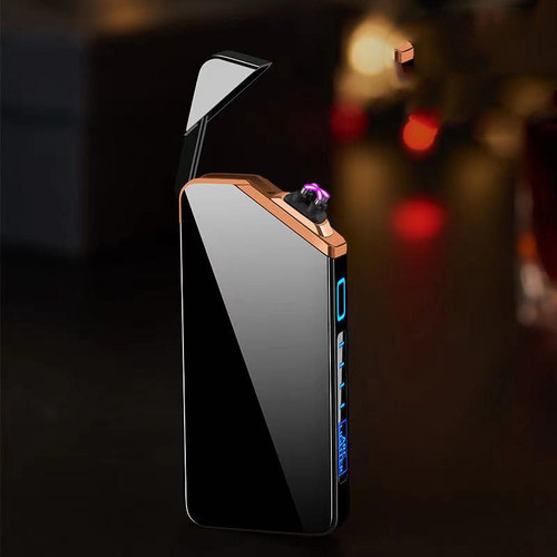 Color: Black, style: Paperback-USB, Electrical outlet:  - Black Usb Rechargeable Metal Lighter Pers Q119-CJZN113029302BY