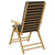 Folding Patio Reclining Chairs 2 pcs with Cushions Bamboo