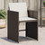 Patio Chairs with Cushions 4 pcs Brown Poly Rattan
