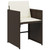 Patio Chairs with Cushions 4 pcs Brown Poly Rattan