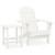 Patio Adirondack Chair with Table Solid Fir Wood White