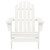 Patio Adirondack Chair with Table Solid Fir Wood White