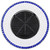 Mosaic Fire Pit Table Blue and White 26.8" Ceramic