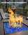 Fire Glass, 35LBS / 15.88KG High-Temperature Resistant Fireplace Rocks, 1/2-Inch / 12.7mm Reflectiv
