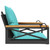 Swing Bench with Cushions Black 24.8"x24.4"x15.7" Poly Rattan