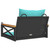Swing Bench with Cushions Black 24.8"x24.4"x15.7" Poly Rattan