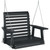 Garden Swing Chair Black Solid fir wood Single Comfy