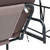 Patio Swing Bench with Canopy Coffee Brown? Steel