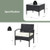 3 Pieces Patio Wicker Rattan Furniture Set with Cushion for Lawn Backyard-Red