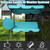 3 Seat Outdoor Patio Canopy Swing with Cushioned Steel Frame-Blue - Color: Blue D681-OP70491BL