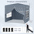 10 X 10 FT Pop up Canopy Tent Outdoor Patio Commercial Sunshade Shelter with 4 Sidewalls-Gray - Col D681-NP12809GR