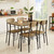 Modern Industrial 5-Piece Dining Set with Wood Top Table and 4 Chairs Q280-VFSBRS14925836