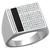 TS222 - Rhodium 925 Sterling Silver Ring with AAA Grade CZ  in Clear A874-TS222