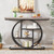 Modern 41-inch Wide Narrow Entryway Console Table with Grey Wood Finish Shelves Q280-GRFCTE1395817