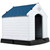 Medium size Dog House Outdoor White Blue Plastic with Elevated Floor Q280-MCHEYIW48687714
