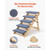 Wood Pet Stairs, 5-Step Dog Stairs for Beds, Sofa & Cars, 150lbs Load Capacity, Floded Flat Design, E415-LTSFZDGLTKFPZ6IC6001V0