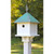 White PVC Square Bird House with Verdigris Copper Roof - Made in USA Q280-HSBWVR16958743