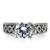 TK069 - High polished (no plating) Stainless Steel Ring with AAA Grade CZ  in Clear