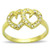 TK1398 - IP Gold(Ion Plating) Stainless Steel Ring with Top Grade Crystal  in Clear
