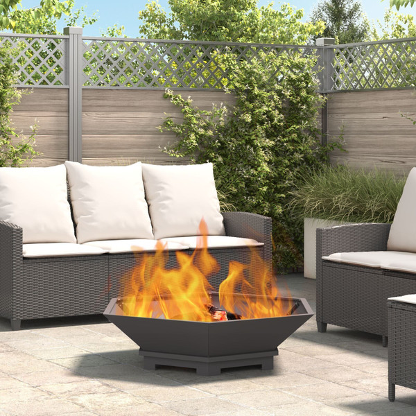 Fire Bowl Black 39.37 x 39.37 x 11.02 in Weathering Steel