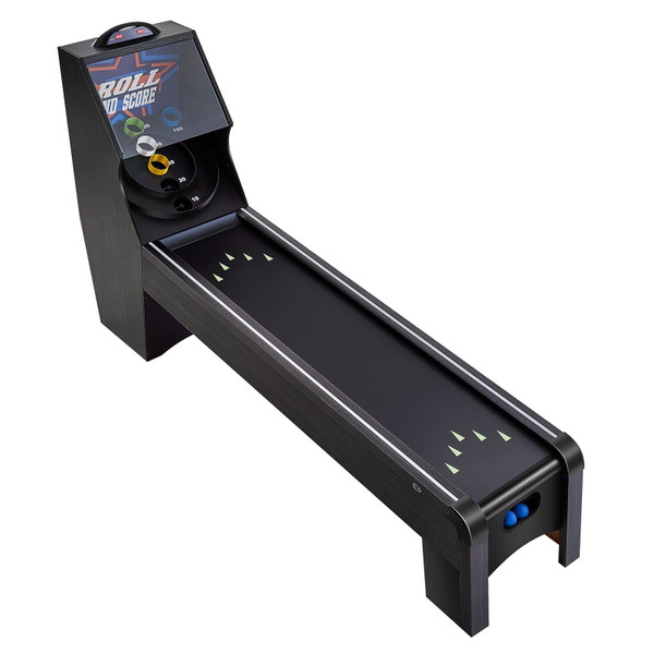 9' Roll and Score Classic Arcade Game Table,  with LED Electronic Scorer & Track Lighting, Sound, A E415-GDQJLEDDK9YCL8XD9V1