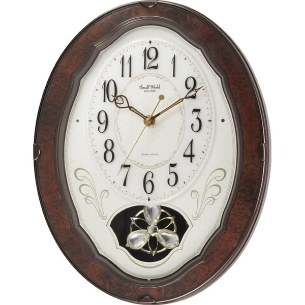 Wood Frame Pendulum Wall Clock - Plays Melodies on the Hour Q280-CWCR16847514