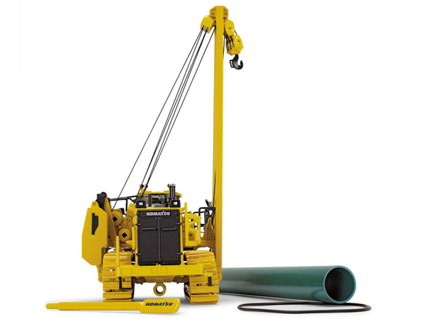 Komatsu D155CX-8 With K170 Pipelayer Yellow with Accessories 1/50 Diecast Model by First Gear F977-50-3494