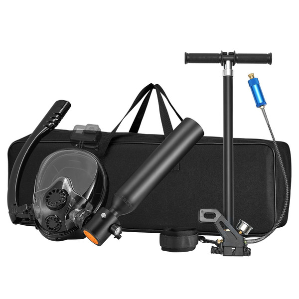 Scuba Tank, 0.5L Portable Diving Tank, Diving Oxygen Cylinder Support 5-10 Minutes Underwater Breat E415-QSYQP05L1GYQ585HDV0