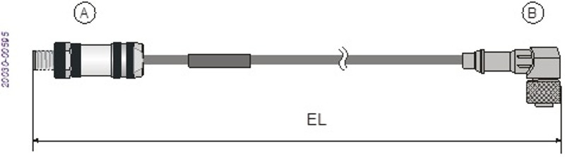 MK708.1,5: Kabel-Typ: MPUR, Anschluß: A = M12 5p stecker B = M12 5p dose