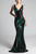 SOKY SOKA  DRESS BLACK/BOOTLE GREEN 63001-2