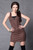4011-2 Dress-shirt with glitter - chocolate