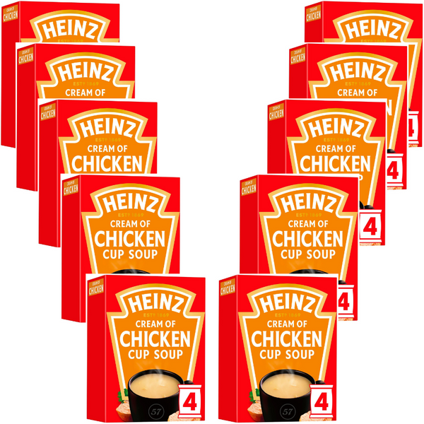 Heinz Cream of Chicken Cup Soup (4x17g) - 10 Pack.