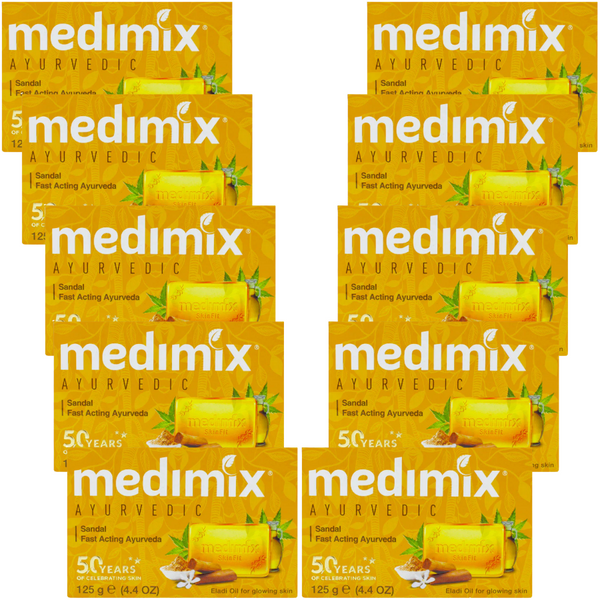 Medimix Ayurvedic Sandal Soap Bar 125gm - 10 Pack.