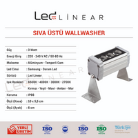 Sıva Üstü Wallwasher 10 CM - 3W Volvoşır