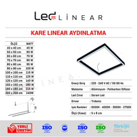 Kare Linear Aydınlatma
