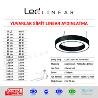Yuvarlak Simit Linear Aydınlatma 80x75 Kasa