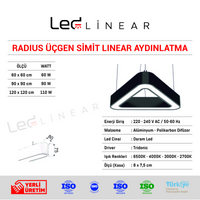 Radius Üçgen Simit Linear Aydınlatma