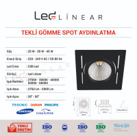 SIVA ALTI SPOT AYDINLATMA TEKLİ