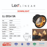 Reflektörlü LED Downlight 9W