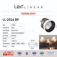 Reflektörlü LED Downlight 9W