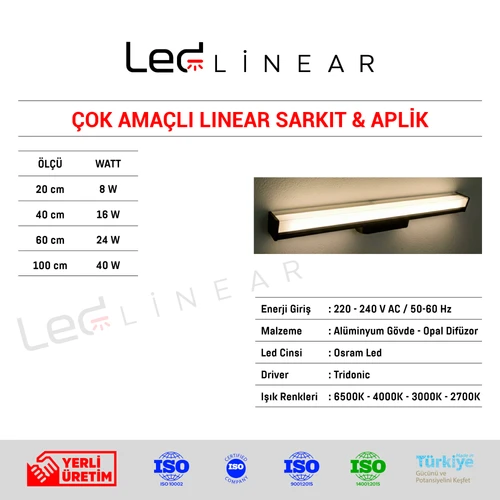 Çok Amaçlı Linear Sarkıt & Aplik
