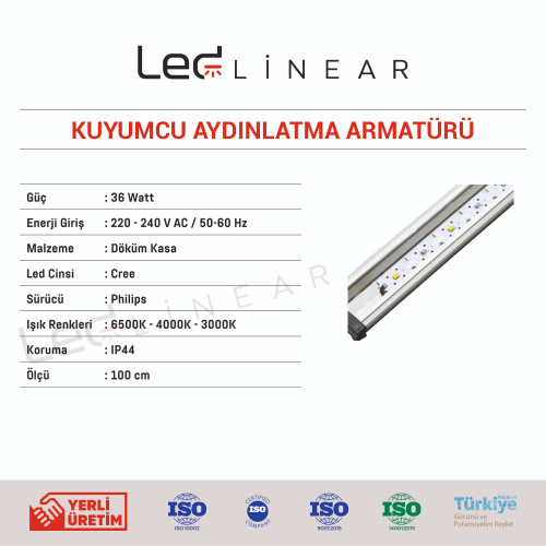 Kuyumcu Aydınlatma Armatürü Linear