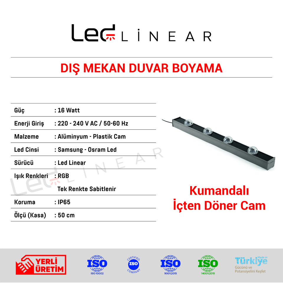 Dış Mekan Duvar Boyama 50 CM - 16W Volvoşır