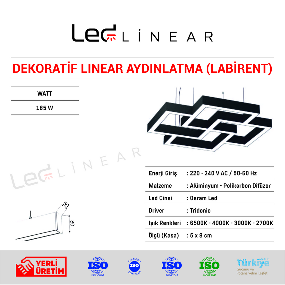 Labirent Dekoratif Linear Aydınlatma